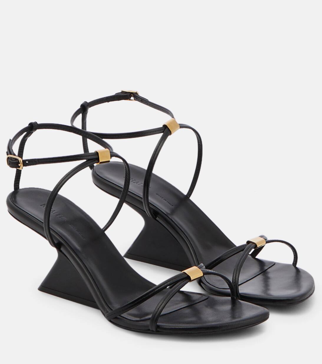 Seneca leather wedge sandals | Khaite