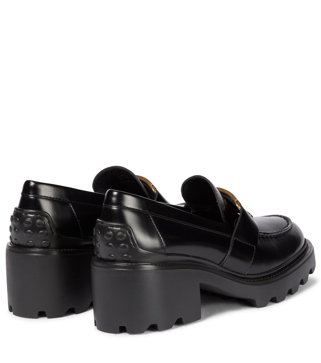 Tods Mens Leather T Piatta Loafers Black Size 10 main image 1