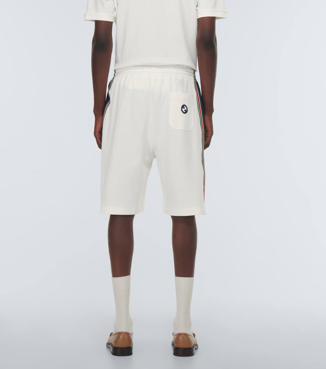 Cotton Jersey Basketball Shorts in White Gucci Mytheresa