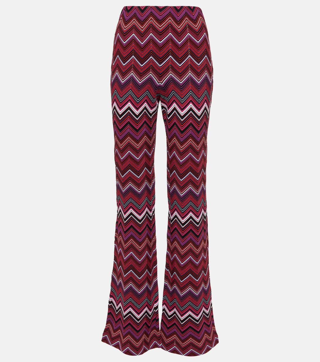 Zig Zag High Rise Straight Pants in Pink Missoni Mytheresa