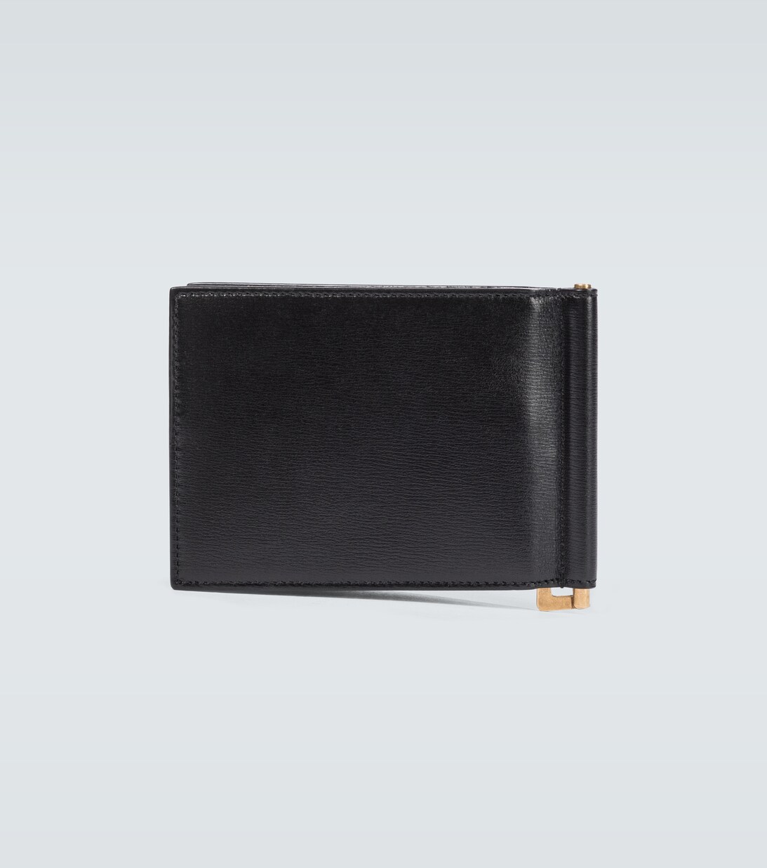 Portadoll Leather Money Clip Wallet in Black - Saint Laurent | Mytheresa