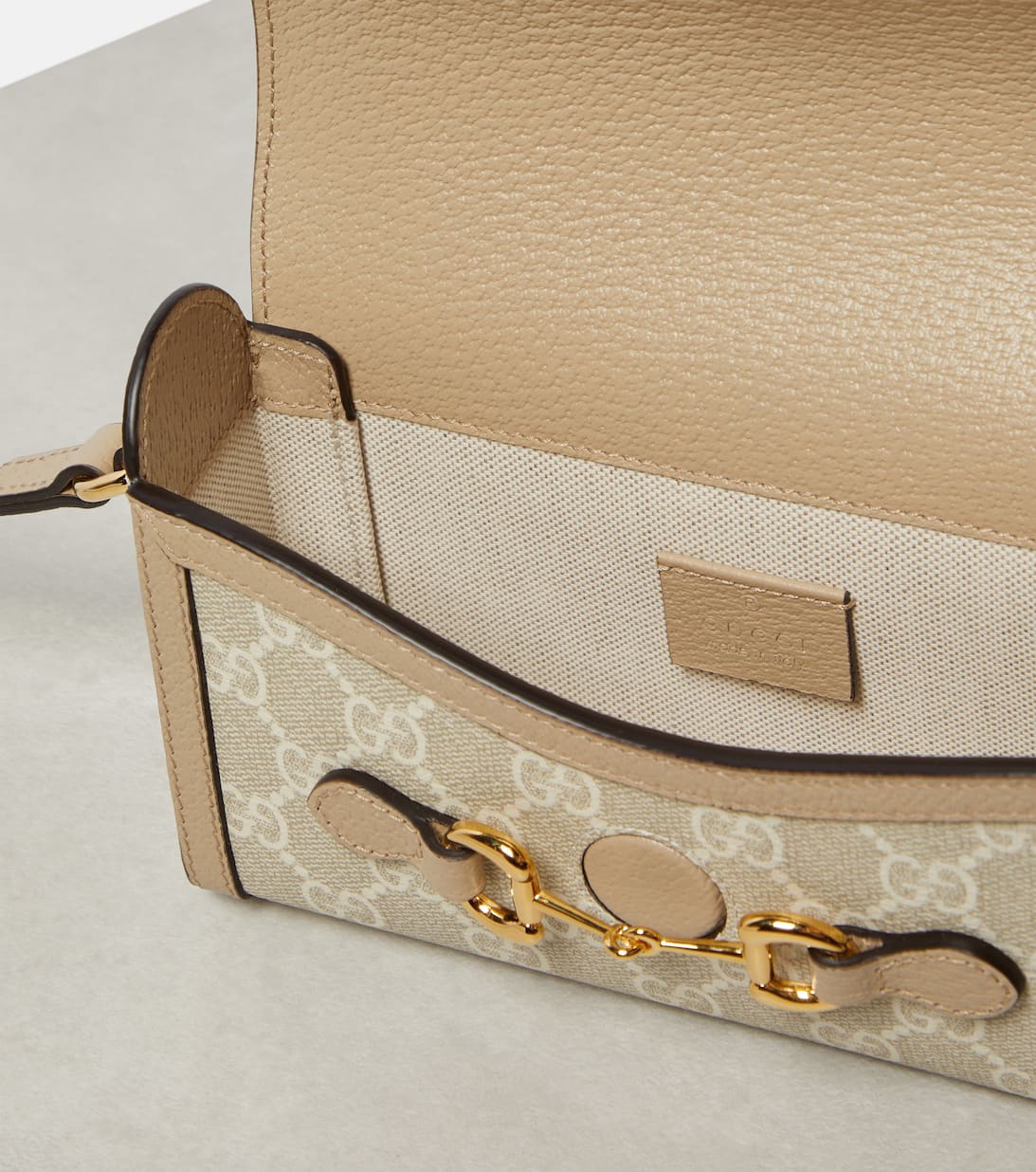 Gucci Horsebit 1955 GG Mini Crossbody Bag in Beige Gucci Mytheresa