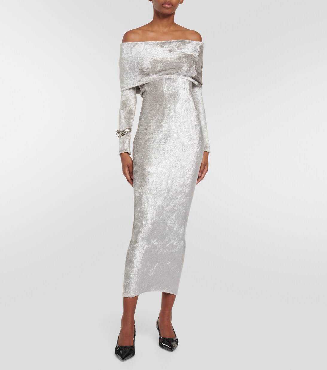 Sofia Off Shoulder Velvet Dress