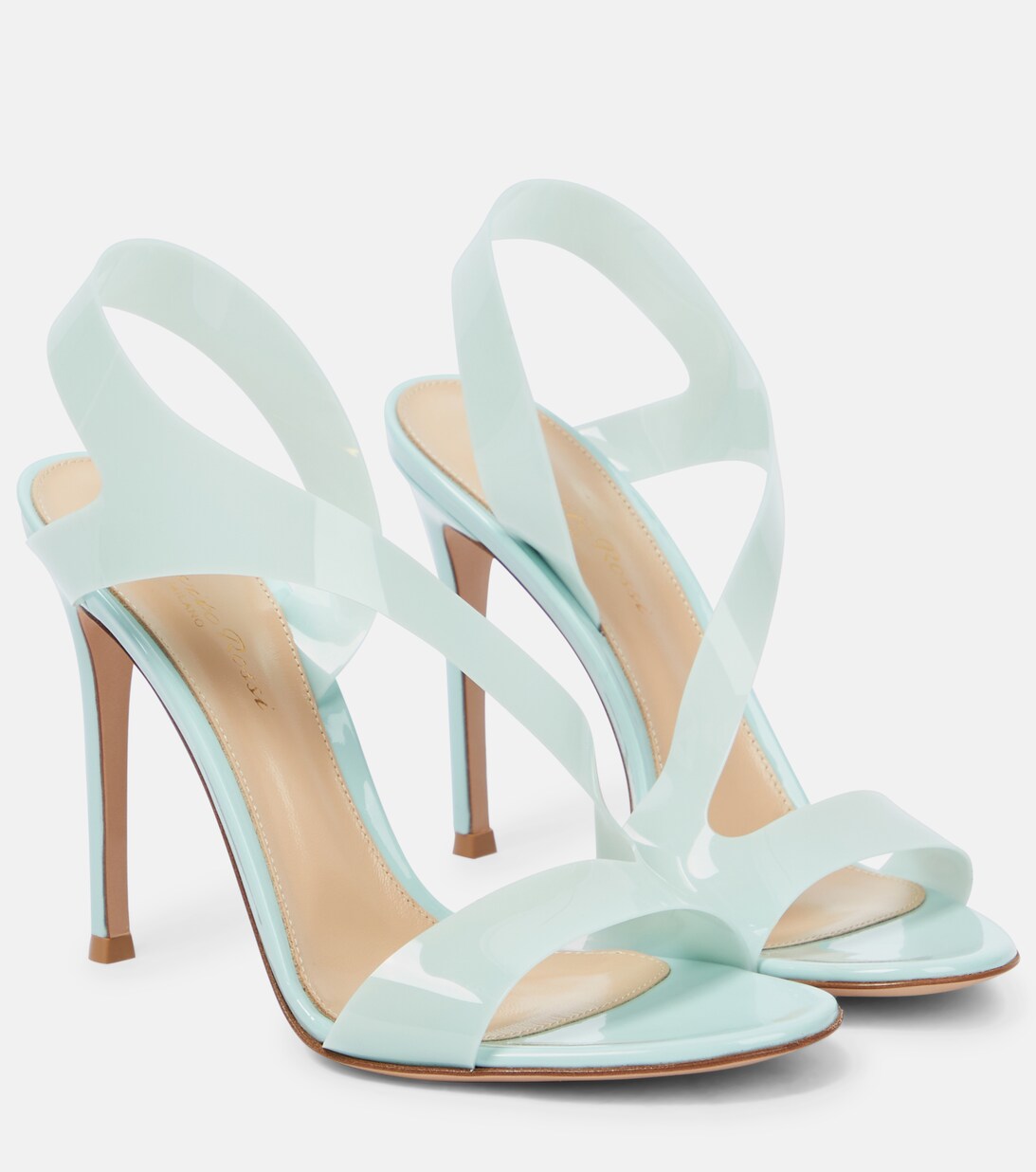 Metropolis 105 PVC Slingback Sandals in Blue - Gianvito Rossi | Mytheresa