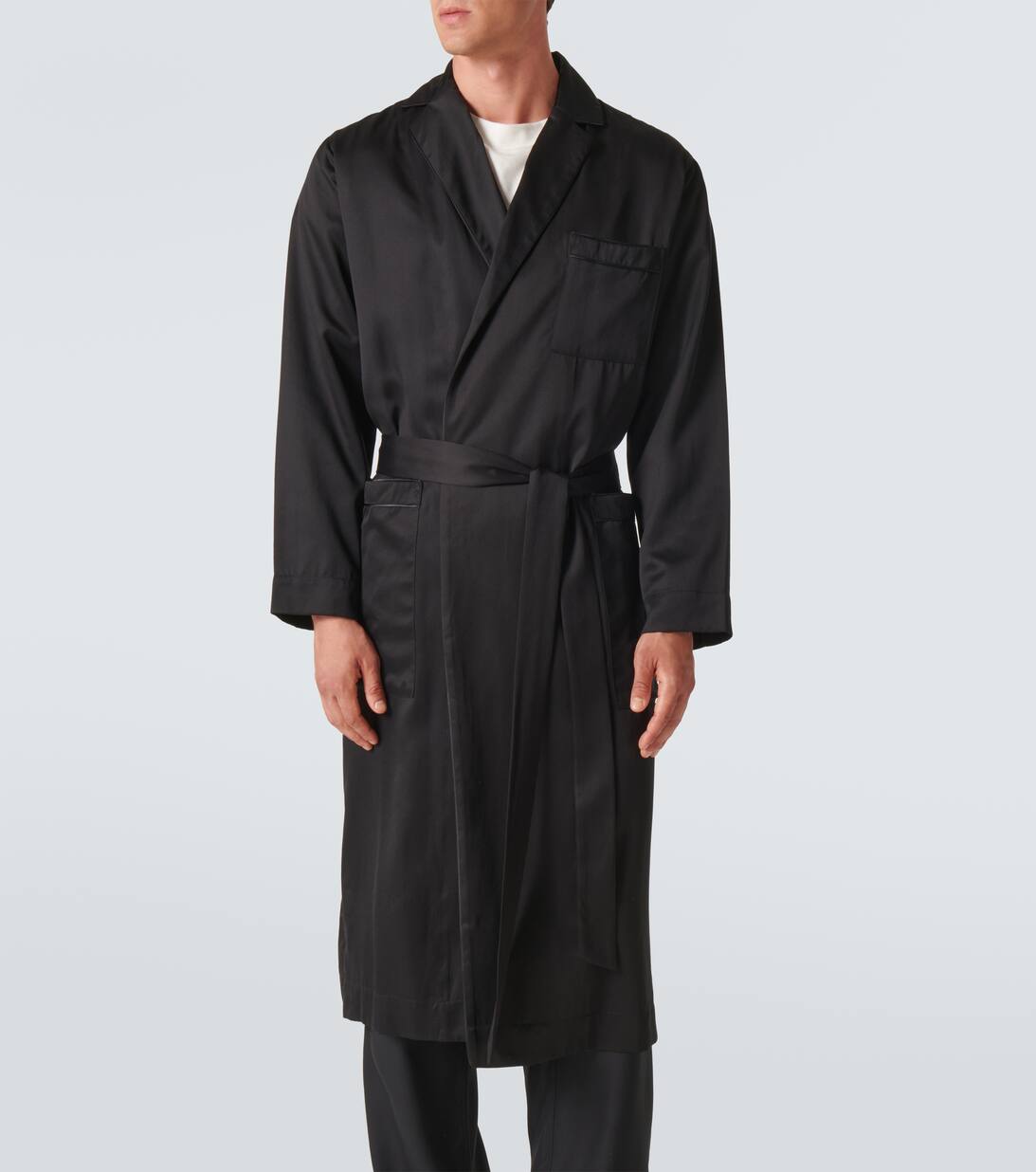 Satin Robe in Black CDLP Mytheresa