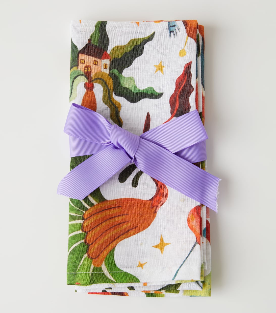 Jungle Book Large Set Of 2 Napkins in Multicoloured La Double J
