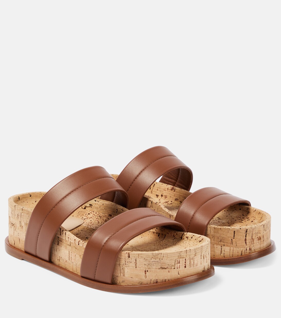 Striker Leather Sandals in Brown - Gabriela Hearst | Mytheresa