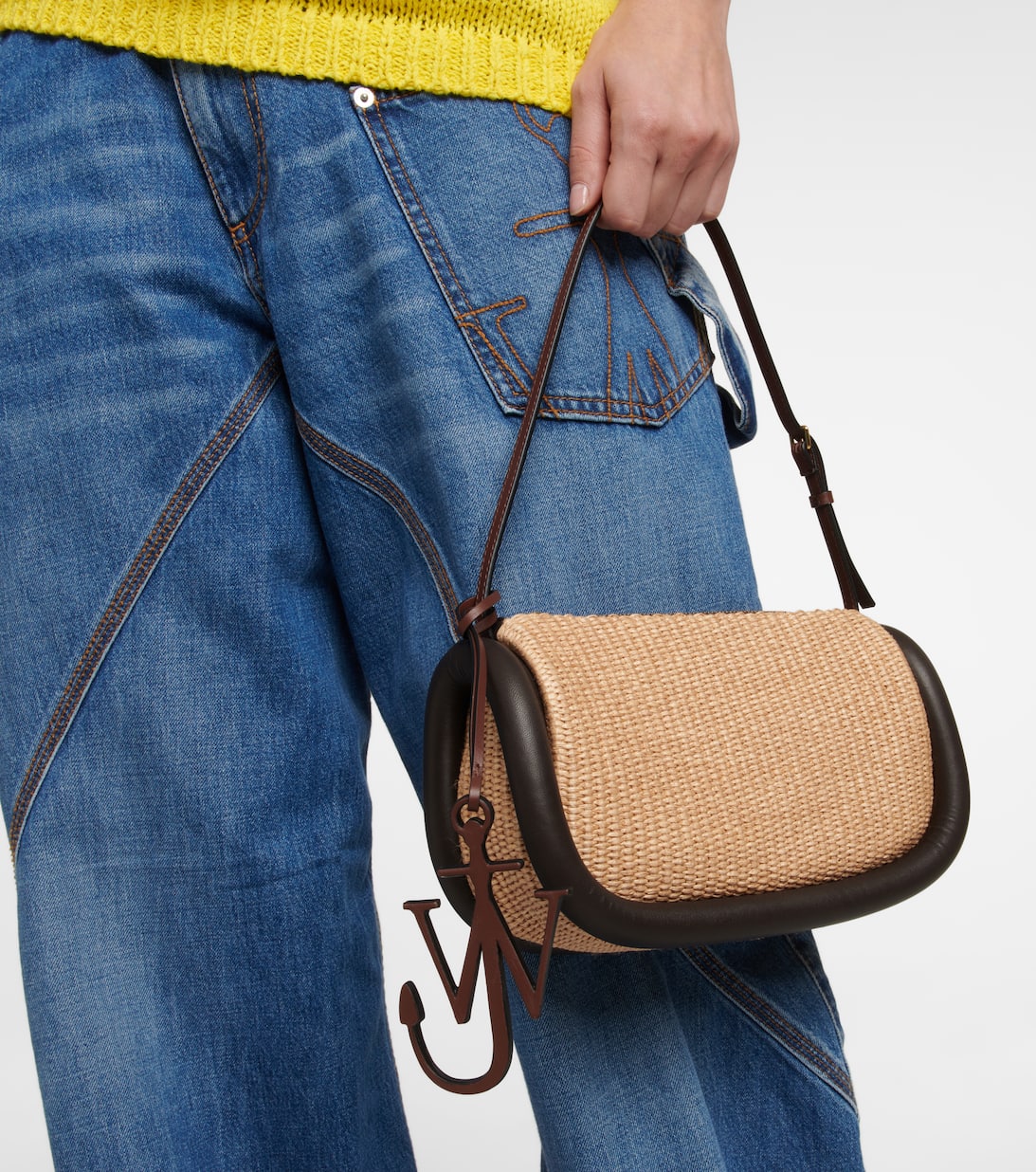 Bumper Small Raffia Shoulder Bag in Beige JW Anderson Mytheresa