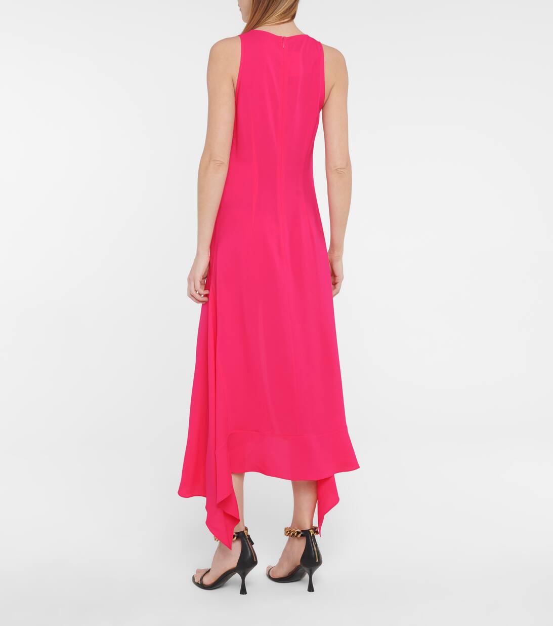 Handkerchief Hem Midi Dress in Pink Stella Mc Cartney Mytheresa