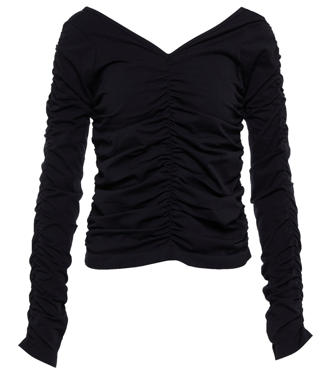 V Neck Top in Black - Helmut Lang | Mytheresa