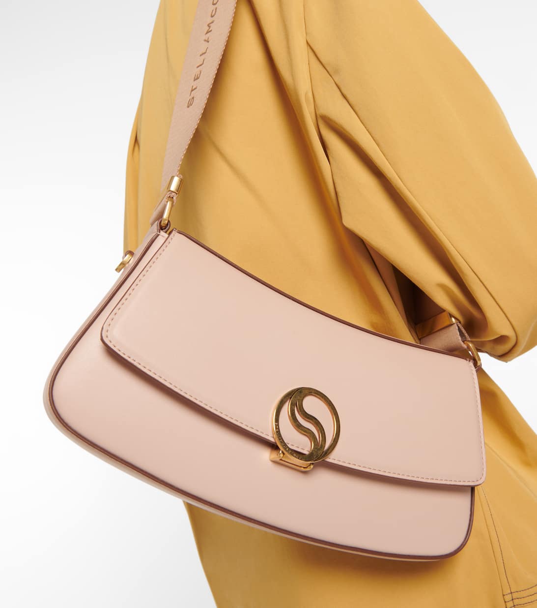 S Wave Faux Leather Shoulder Bag in Pink Stella Mc Cartney Mytheresa