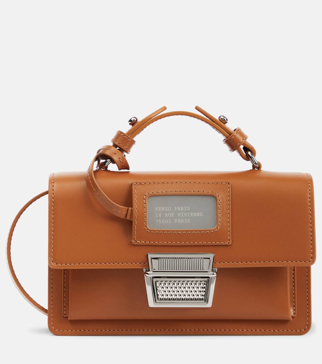 Rue Vivienne Mini Leather Shoulder Bag in Brown Kenzo Mytheresa