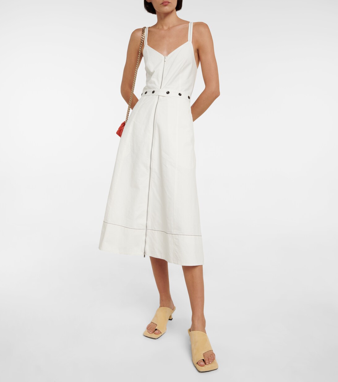 White Label Cotton And Linen Dress in White - Proenza Schouler | Mytheresa