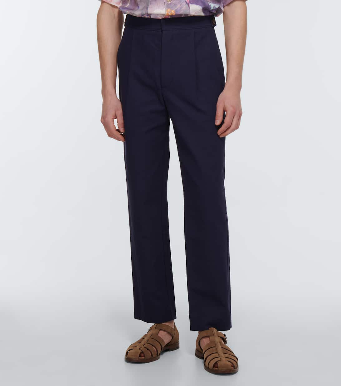 Cotton And Linen Pants in Blue King Tuckfield Mytheresa