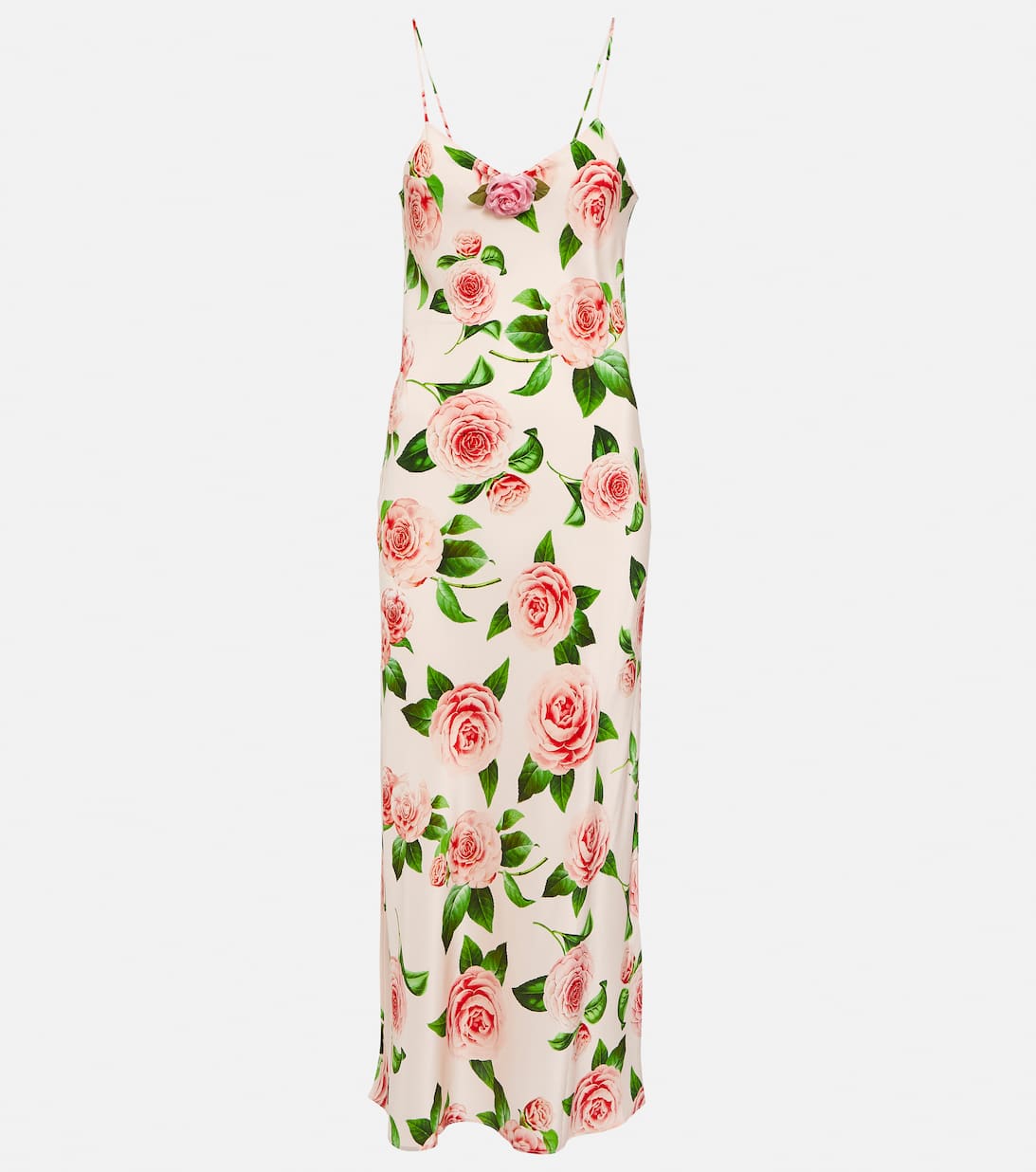 Floral Silk Slip Dress in Pink Rodarte Mytheresa
