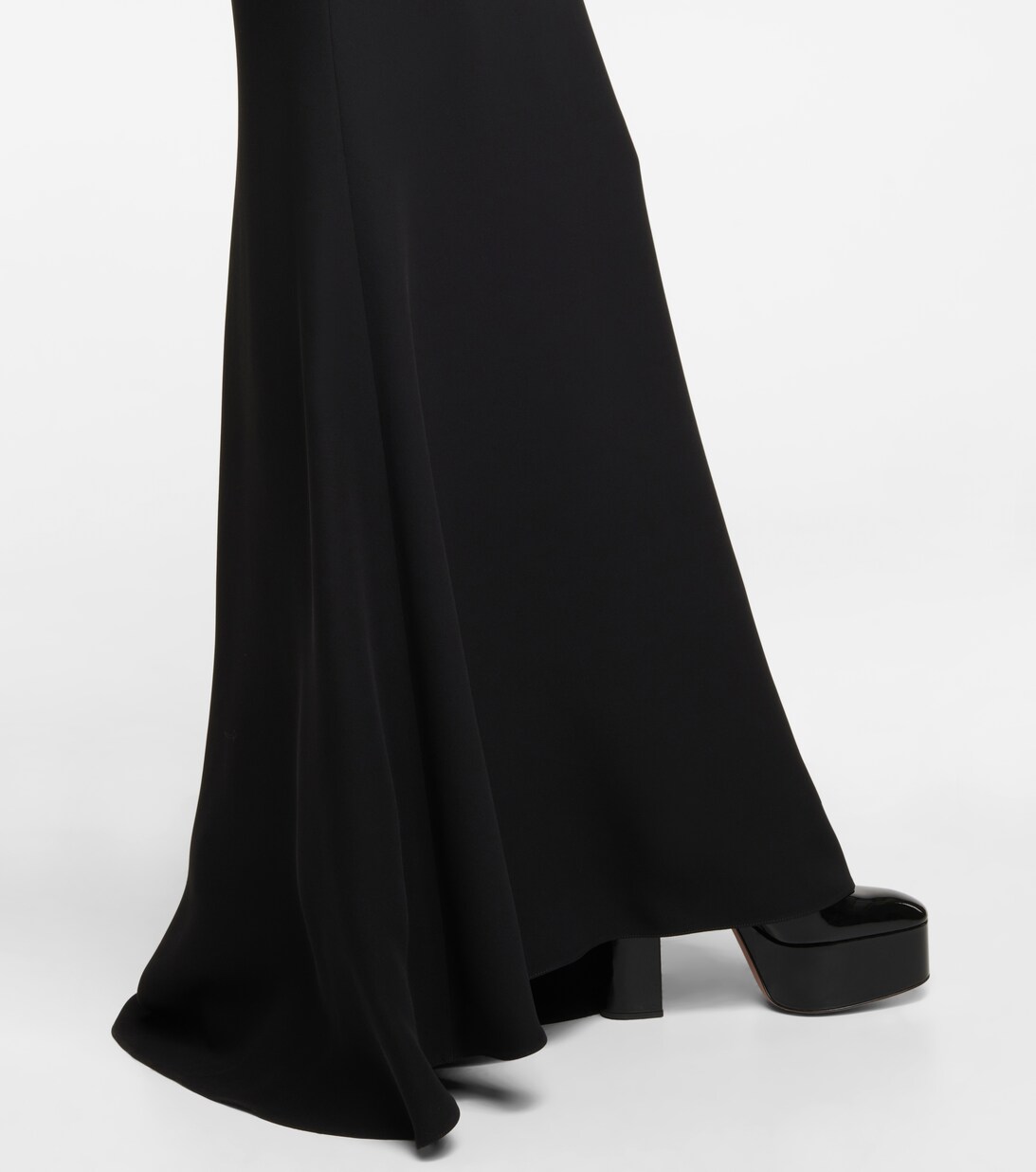 Valentino Black Viscose Long Skirt