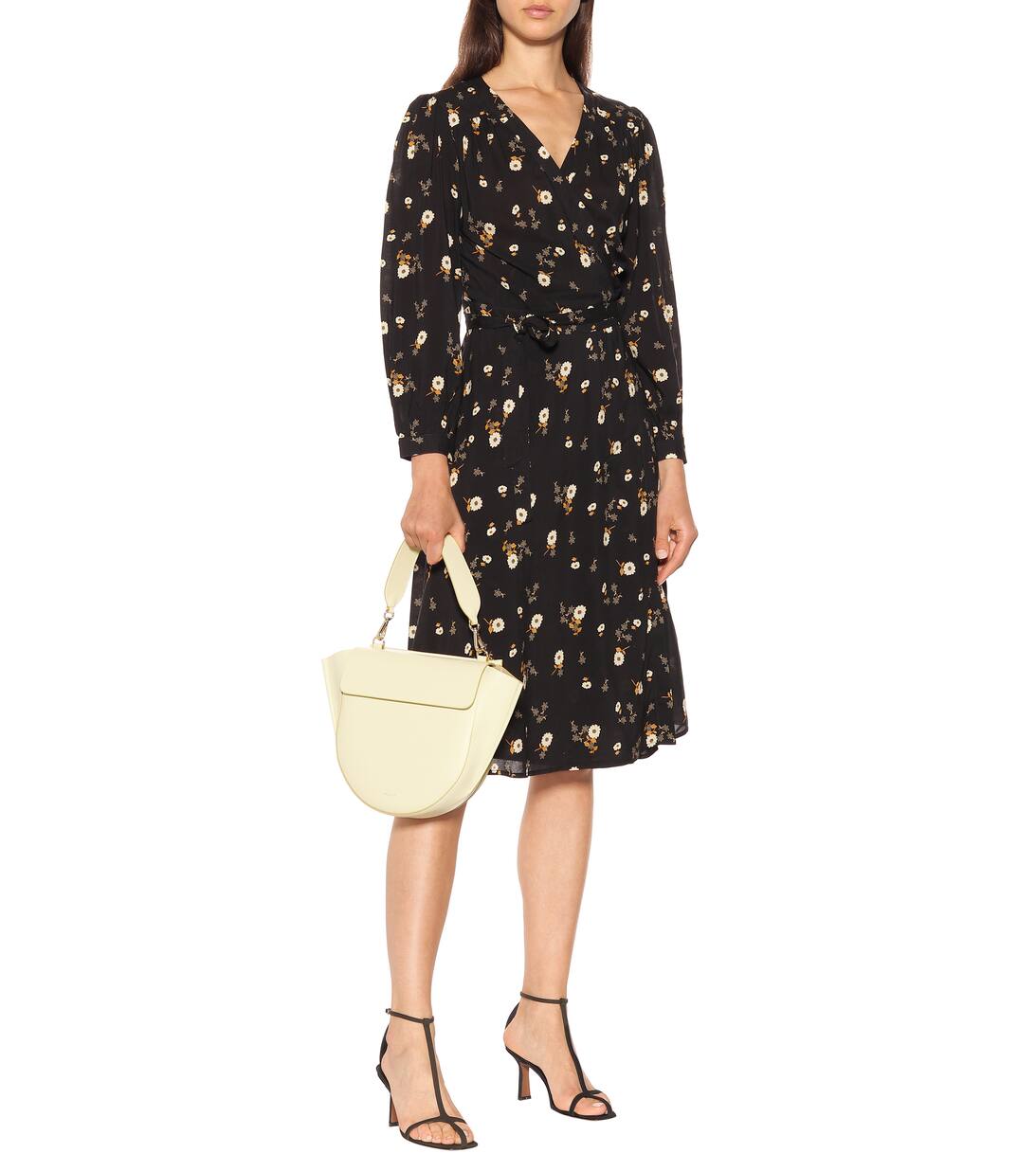 블랙 Jasmine 플로럴 랩 드레스 Velvet Mytheresa