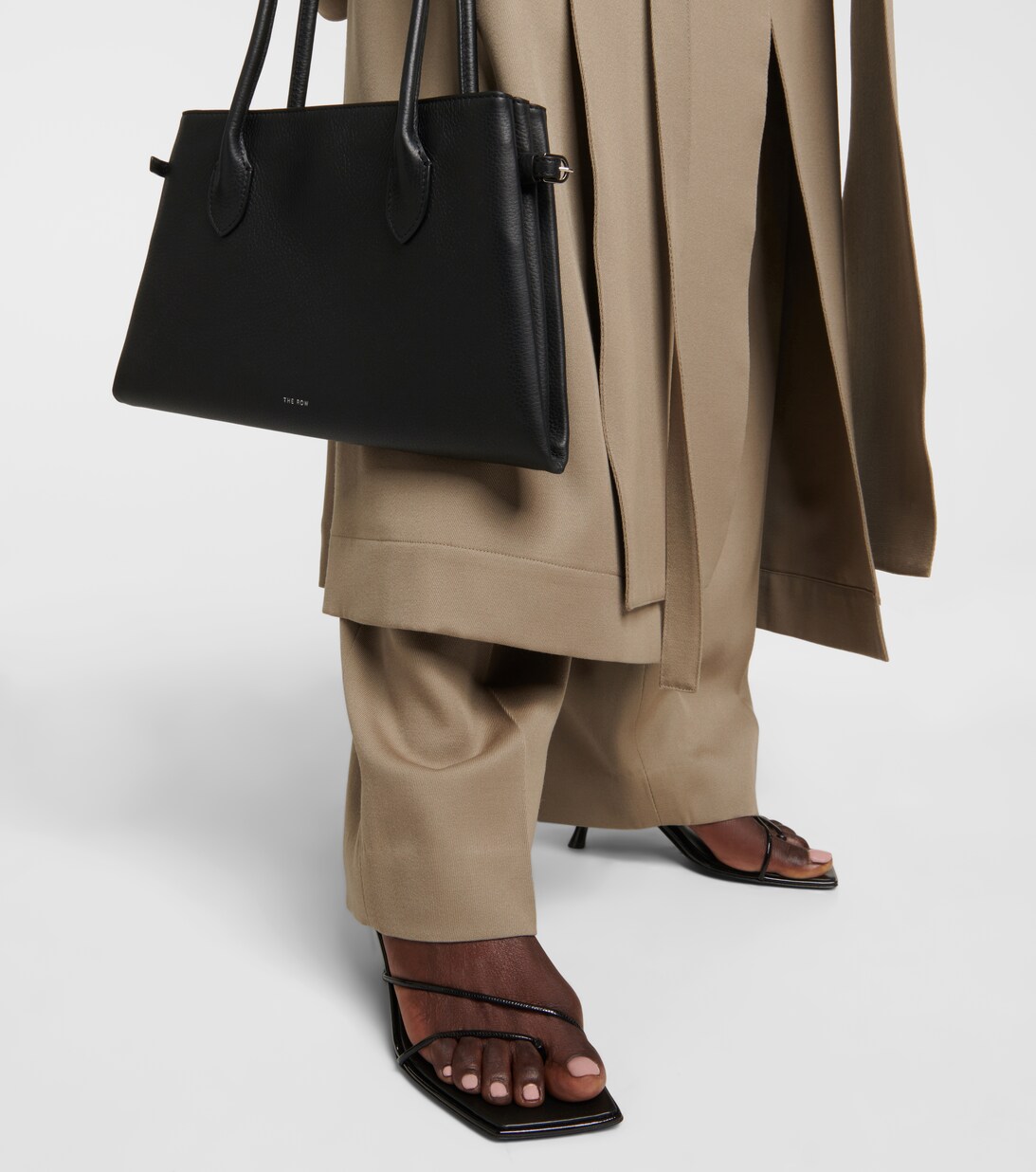 Rai Leather Sandals in Black - The Row | Mytheresa