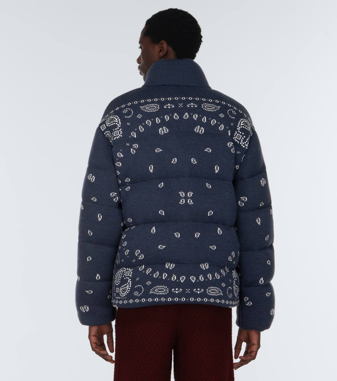 Bandana Jacquard Wool Puffer Jacket in Blue Alanui Mytheresa