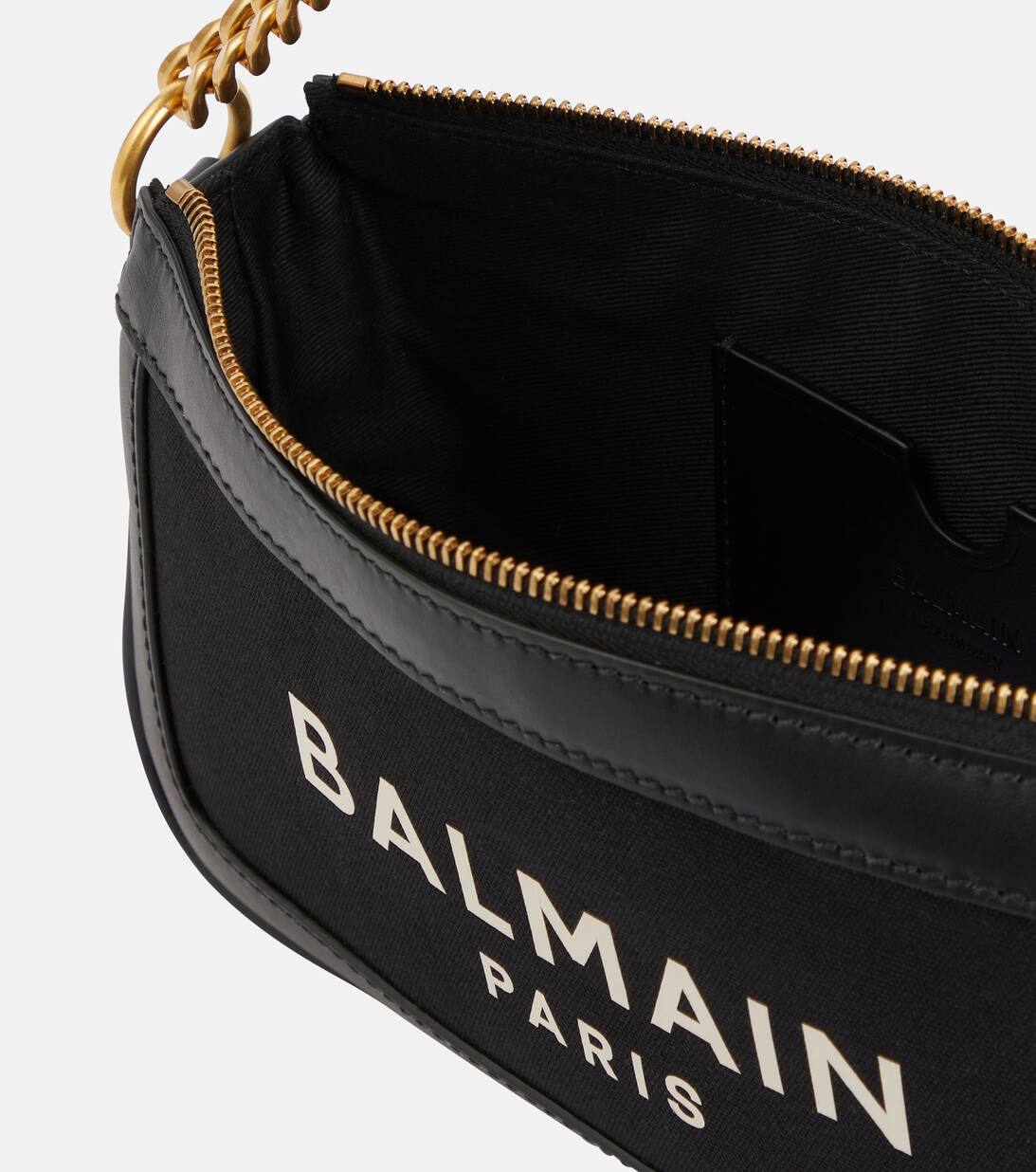 B Army Mini Canvas Crossbody Bag in Black Balmain Mytheresa
