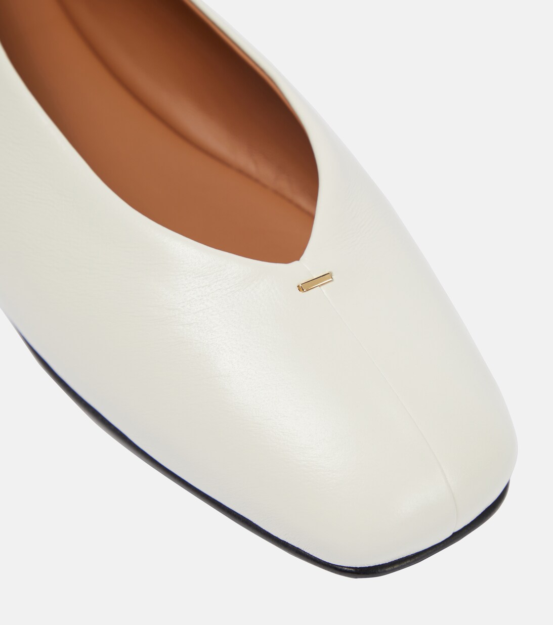 Eva Leather Ballet Flats in Beige - The Row | Mytheresa
