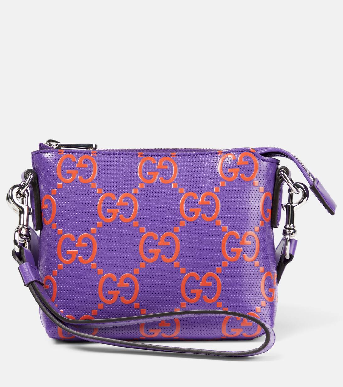 GG Embossed Leather Shoulder Bag in Multicoloured Gucci Mytheresa