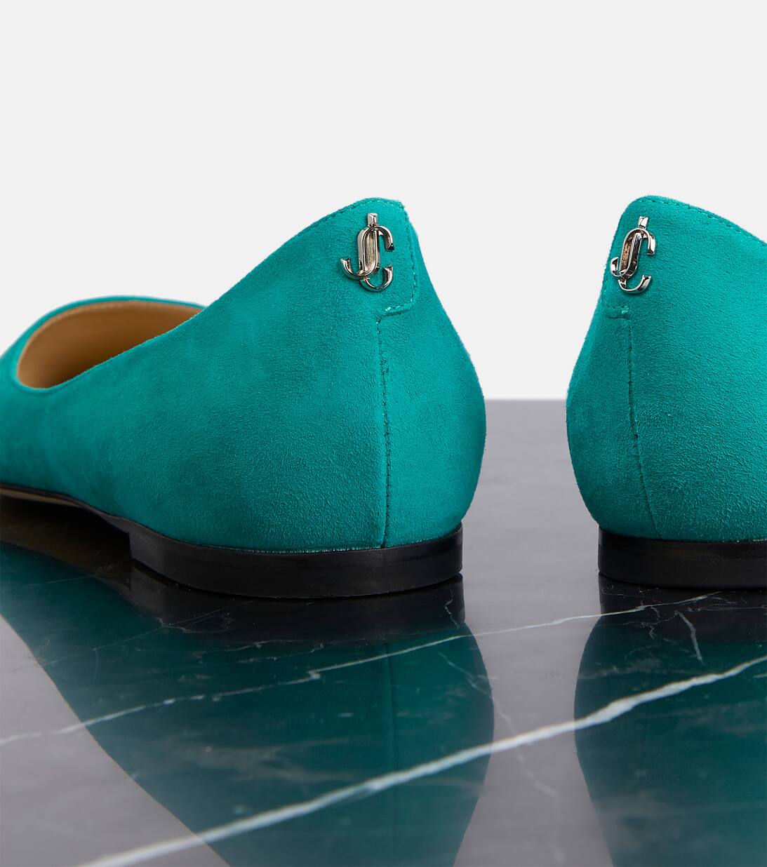 Love Suede Ballet Flats in Grey Jimmy Choo Mytheresa