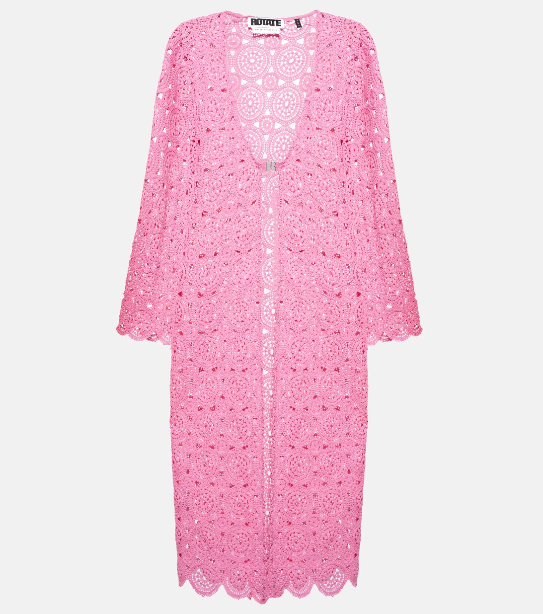 Kwamie Crochet Beach Cover Up in Pink - Rotate Birger Christensen |  Mytheresa