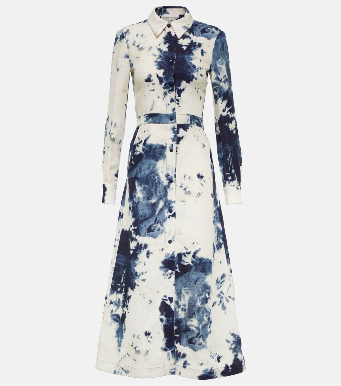 Tie Dye Linen Shirt Dress in Multicoloured Chloe Mytheresa