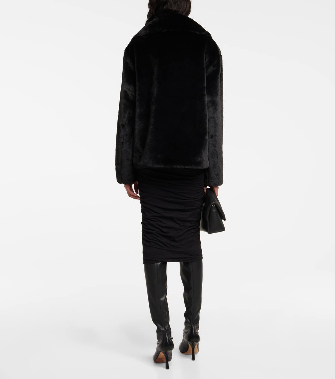 Raquel Faux Fur Coat in Black Velvet Mytheresa