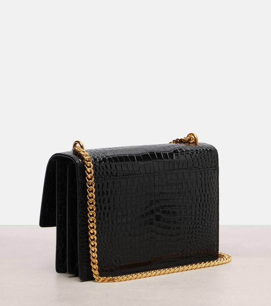 Sunset Medium Leather Shoulder Bag in Black Saint Laurent Mytheresa