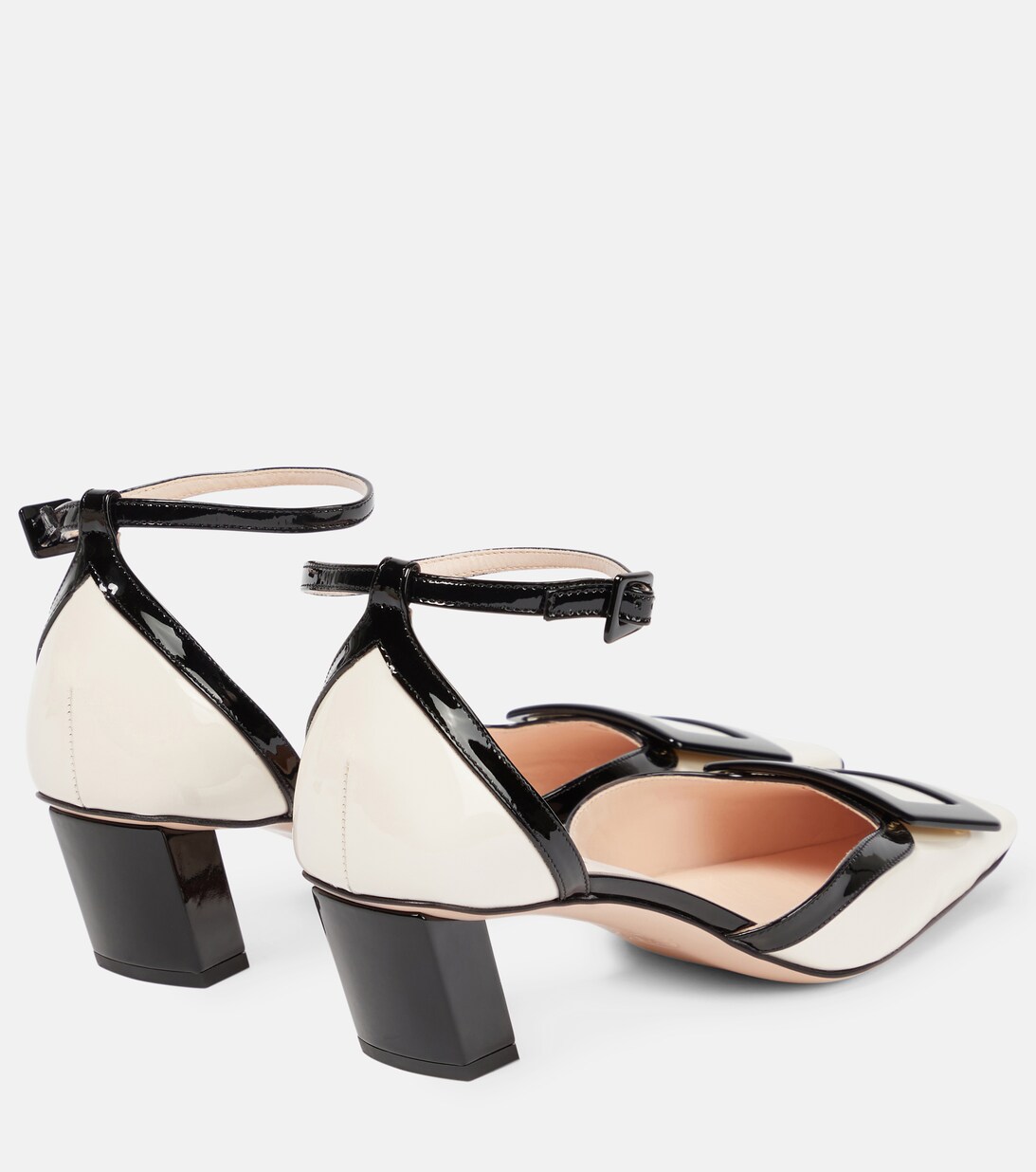 Belle Vivier 75 Metal Buckle Sandals in Metallic Nappa Leather main image 0