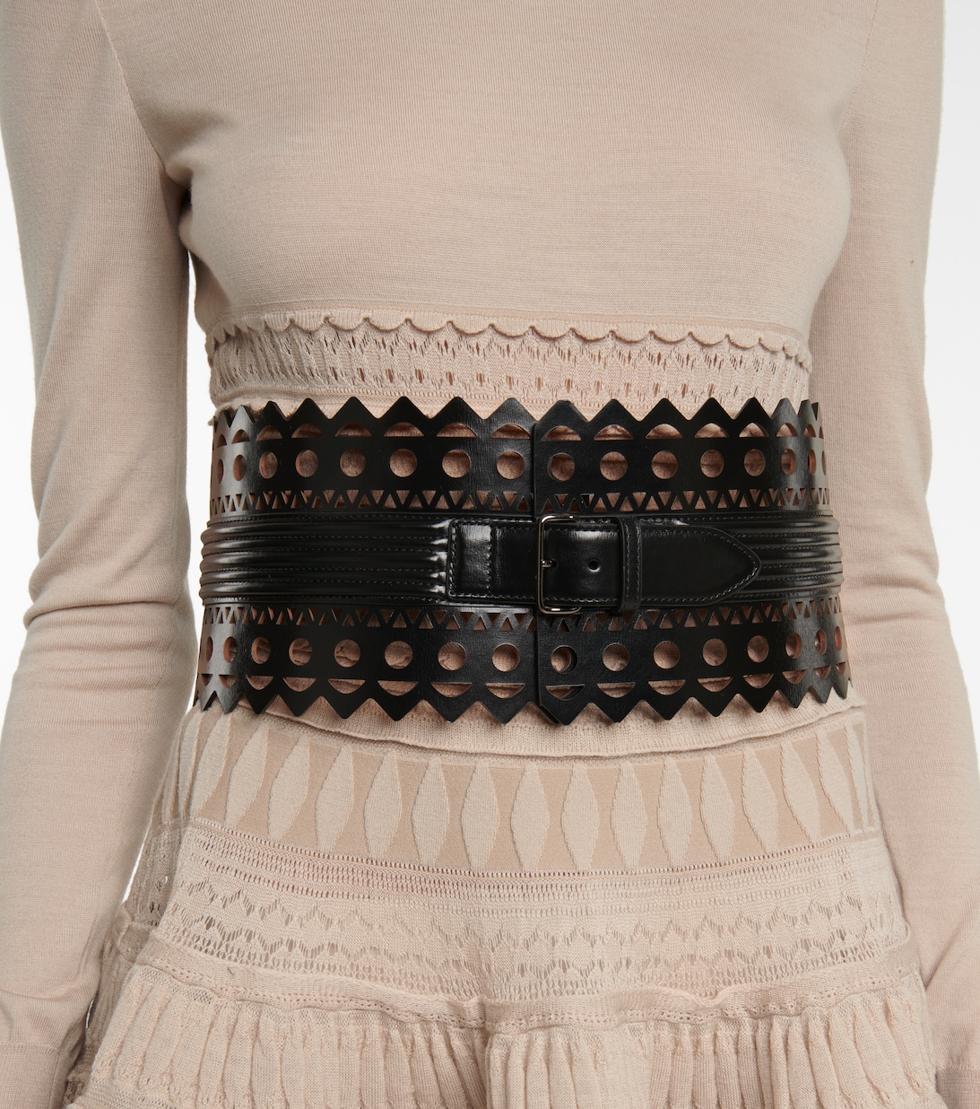 90's Patent Leather Corset Belt by Alaia main image 1