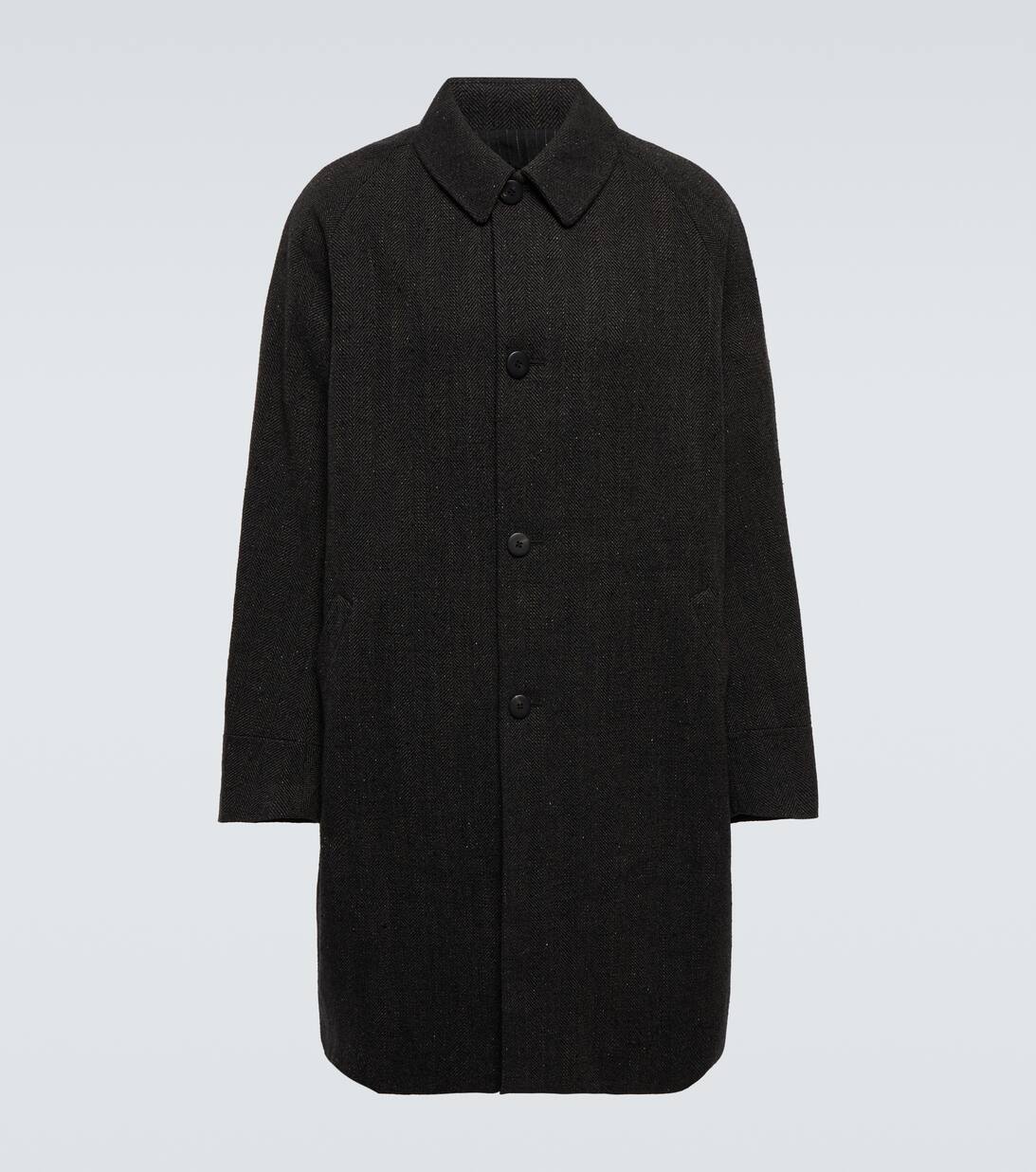Remi Wool Blend Tweed Coat in Black - Visvim | Mytheresa