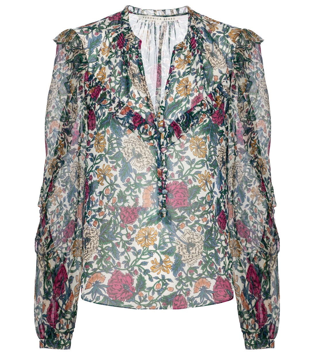 Abra Floral Silk Blouse in Multicoloured - Veronica Beard | Mytheresa