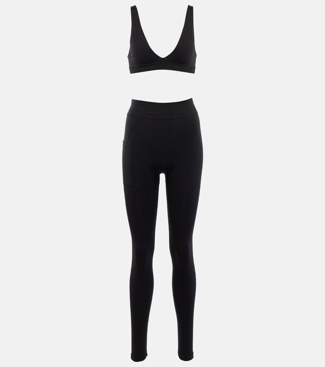 Graceful Bra And Vibrant Leggings Set in Black Prism Mytheresa