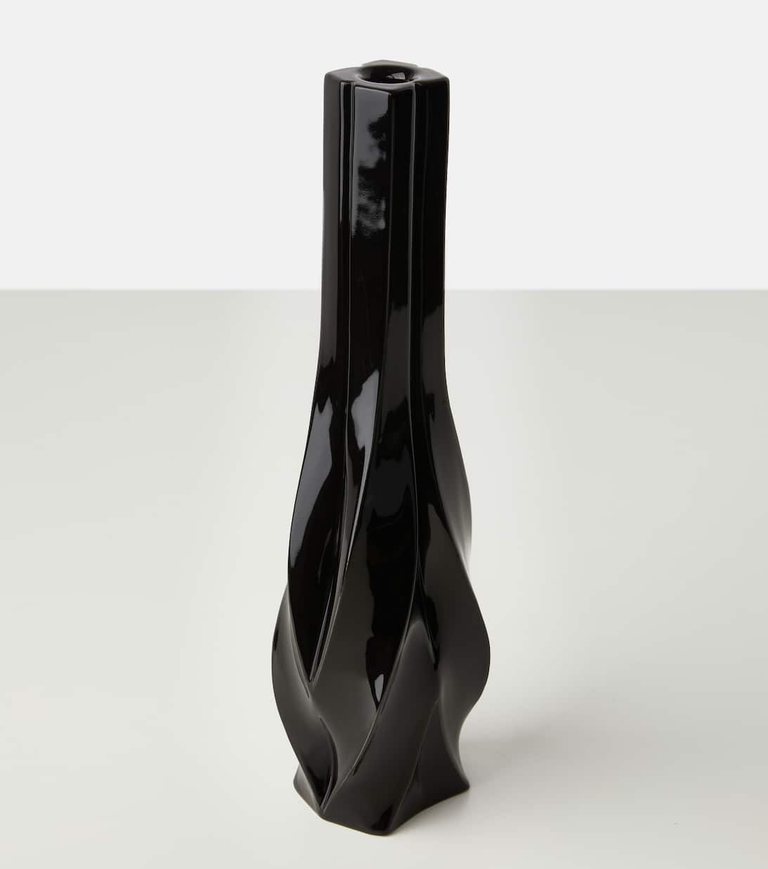 Braid Tall Candle Holder in Black Zaha Hadid Design Mytheresa