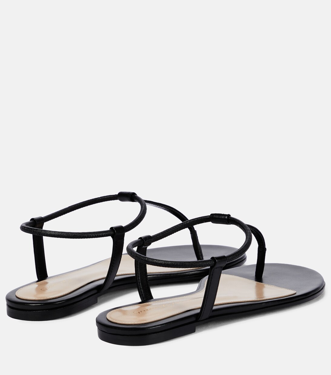 Jaey Leather Thong Sandals in Black - Gianvito Rossi | Mytheresa