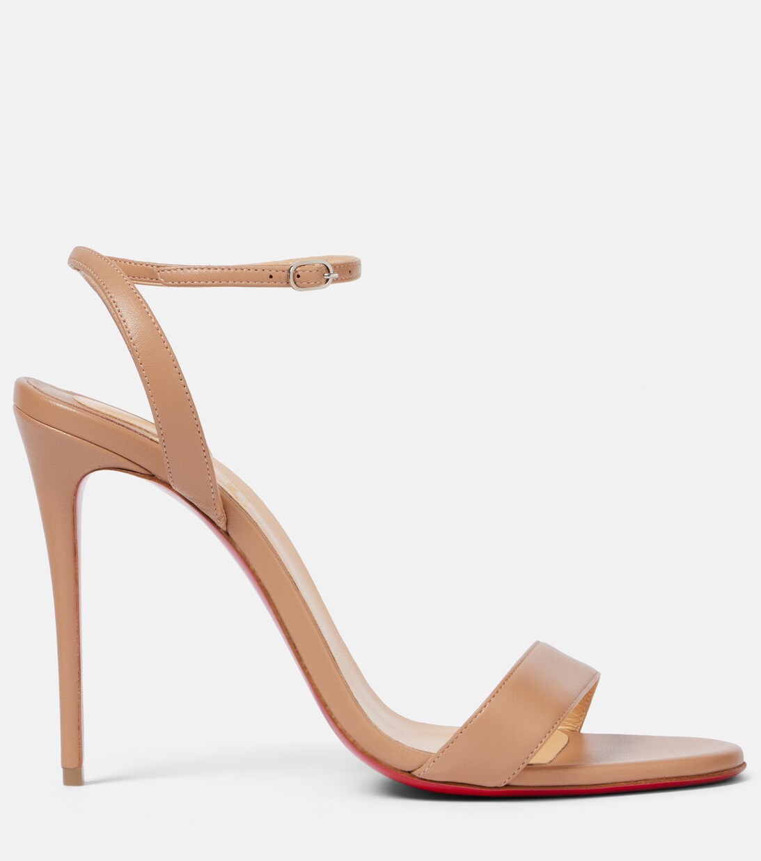 Loubigirl 100 Leather Sandals in Beige - Christian Louboutin | Mytheresa