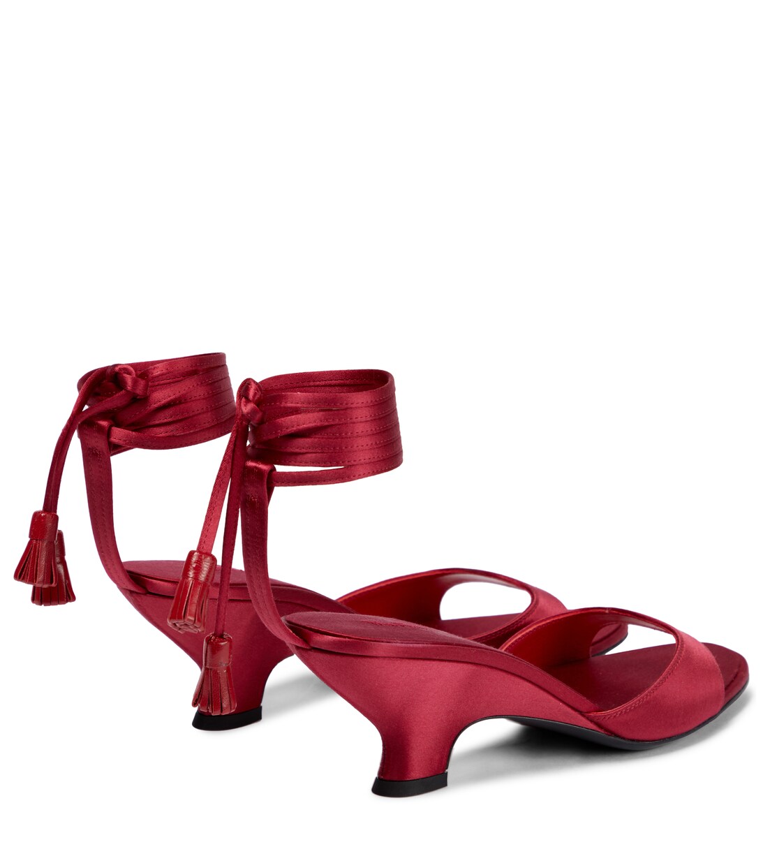 Charlotte Satin Sandals in Red - The Row | Mytheresa