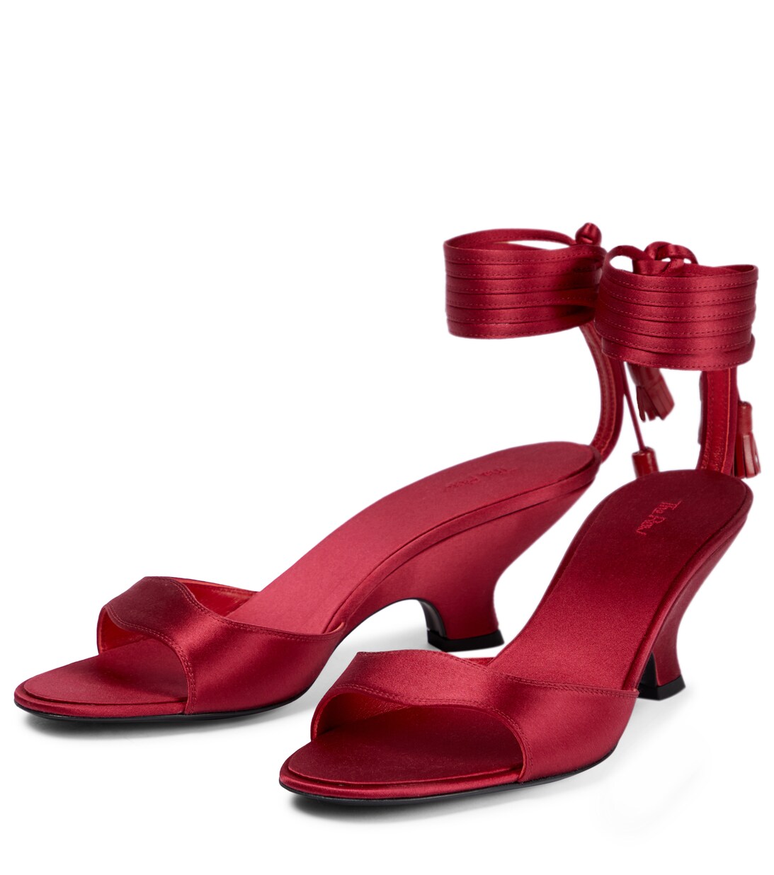 Charlotte Satin Sandals in Red - The Row | Mytheresa