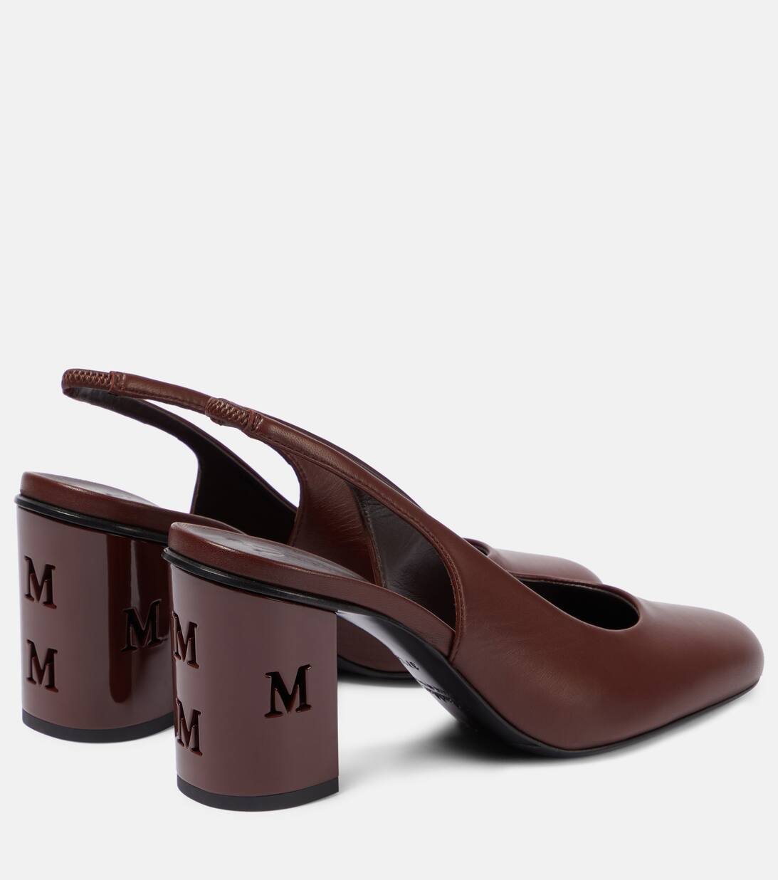 Damiersli Leather Slingback Pumps in Brown Max Mara Mytheresa