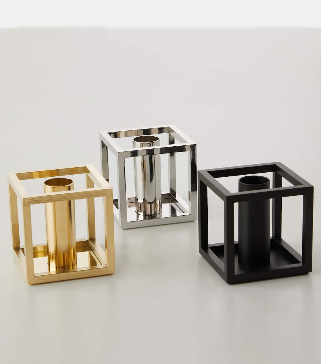 Kubus 1 Candle Holder in Silver By Lassen Mytheresa