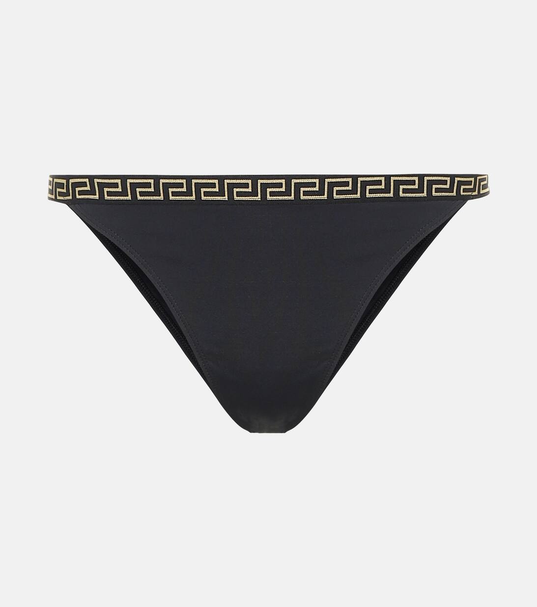 Greek Key Bikini Bottoms in Black Versace Mytheresa