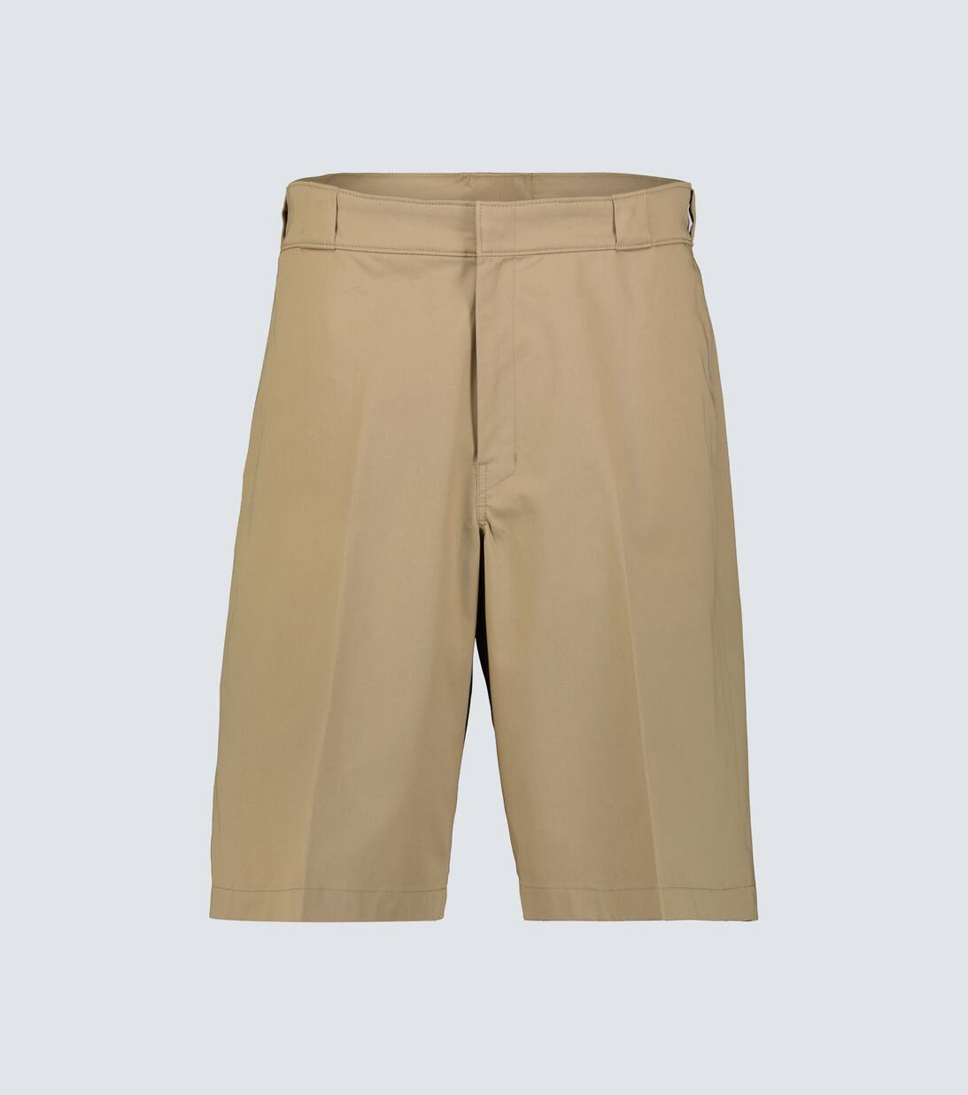 Gabardine Knee Length Shorts in Beige Prada Mytheresa