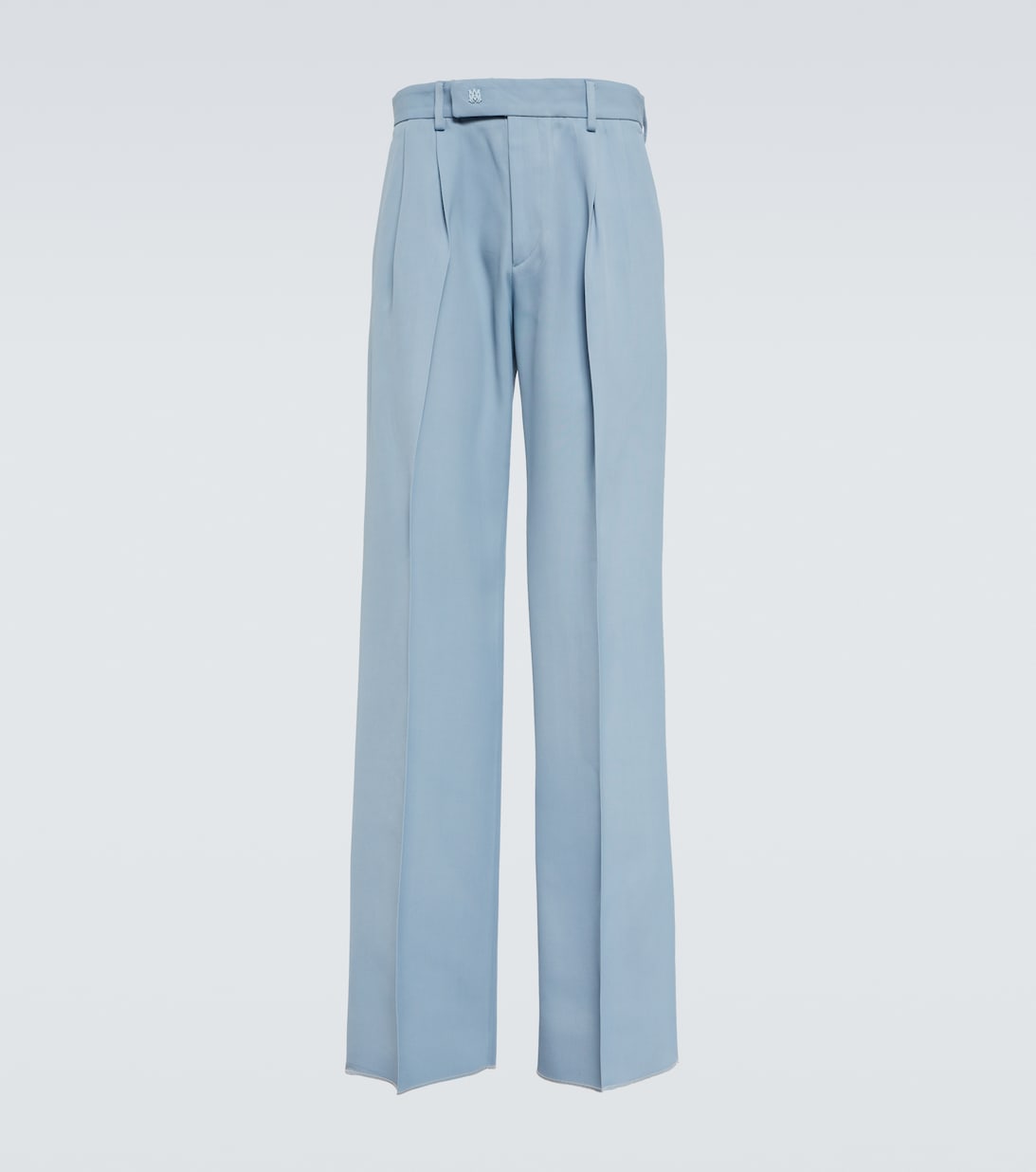 Wide Leg Twill Pants in Blue - Amiri | Mytheresa