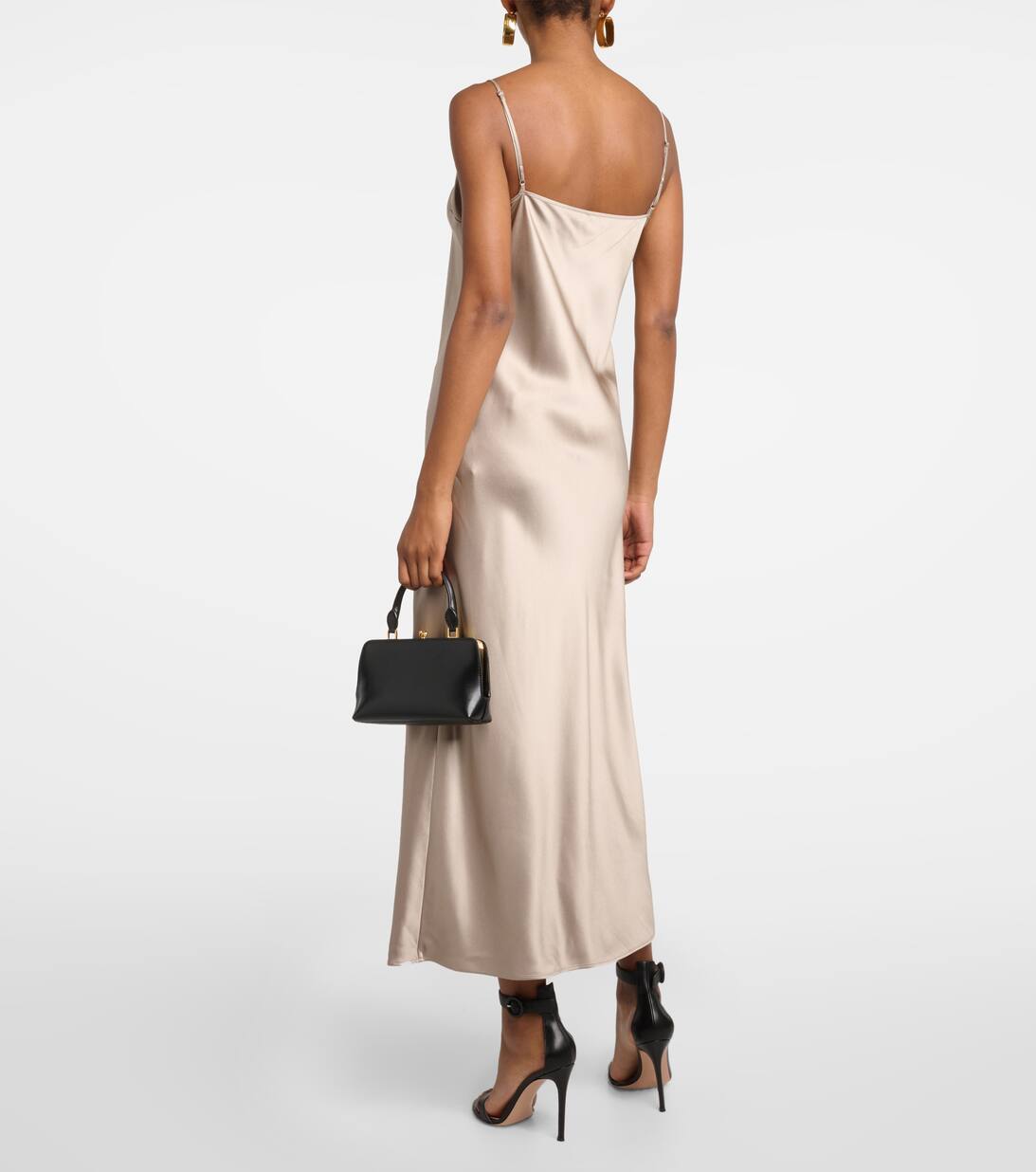 Clea Silk Satin Slip Dress in Beige Joseph Mytheresa