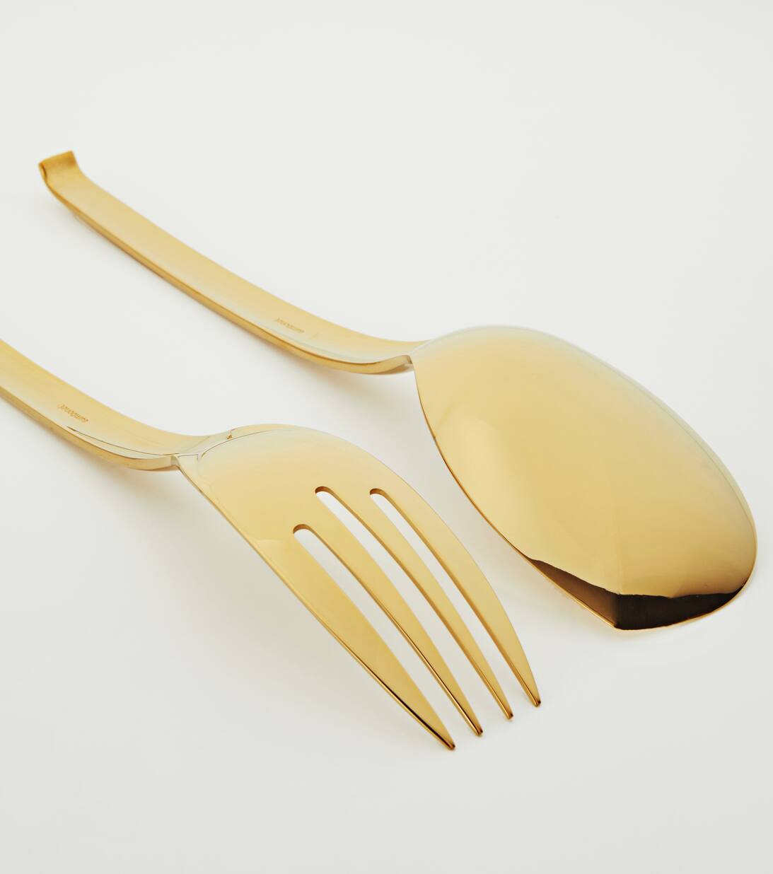 Living Spoon And Fork Set in Gold Mytheresa