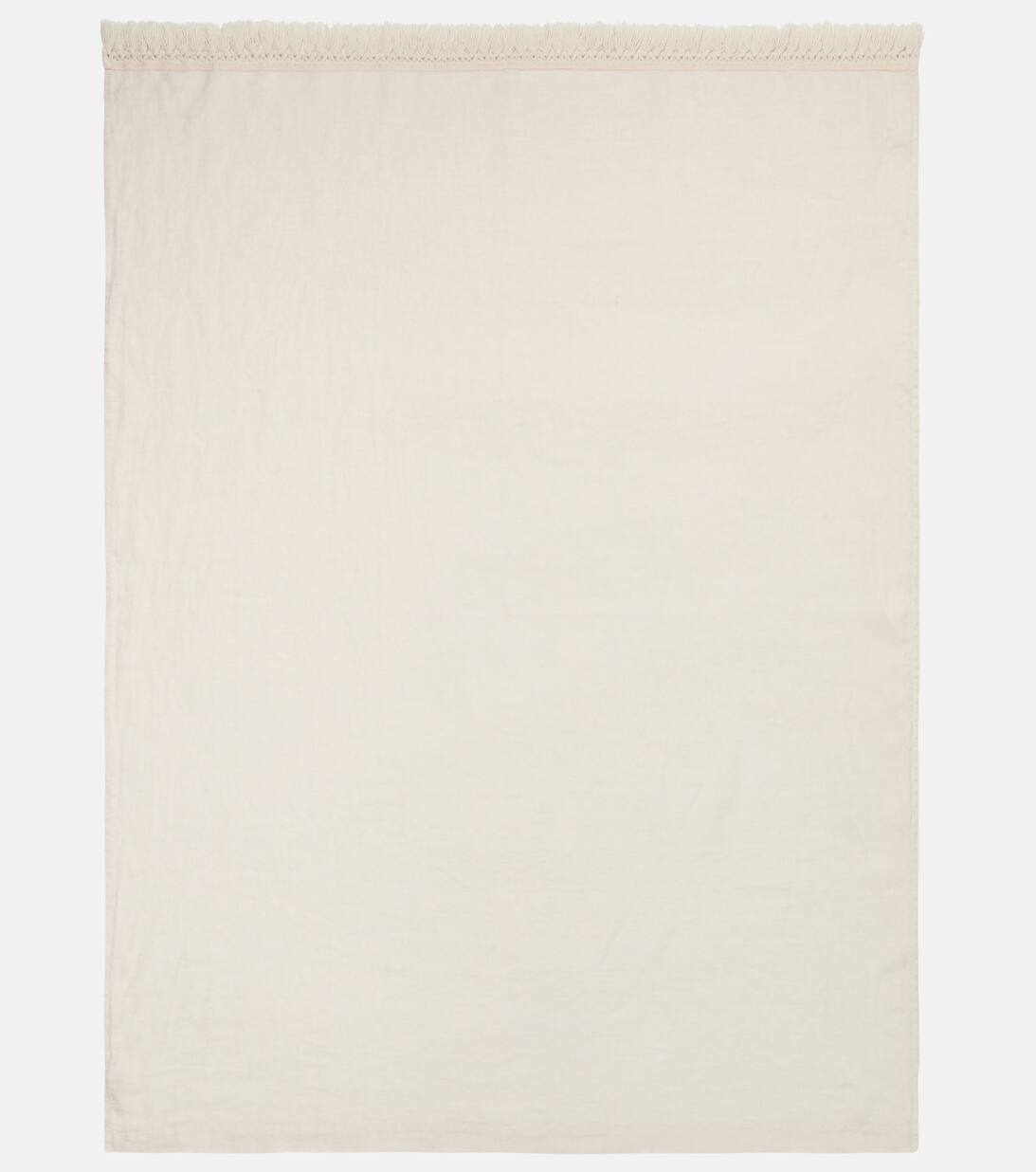 Fringed Linen Bath Sheet in White Once Milano Mytheresa