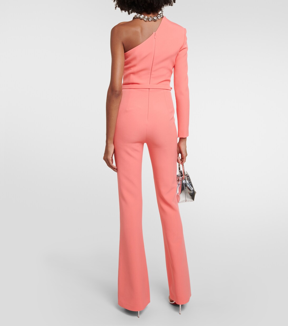Janayia One Shoulder Diamond Jumpsuit